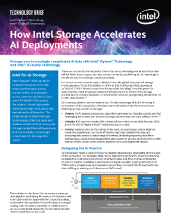How Intel Storage Accelerates AI Deployments